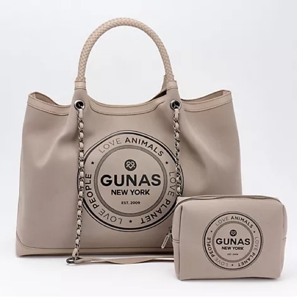 GUNAS Ruth Canvas Tote – Stone Gray – Includes Matching Pouch - Picture 16 of 16